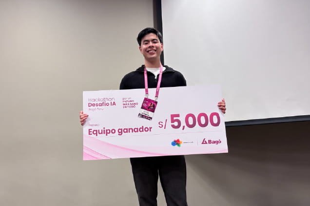 UPCino, Lucio Yen Cerna, gana hackathon de IA Bagó Perú 2026